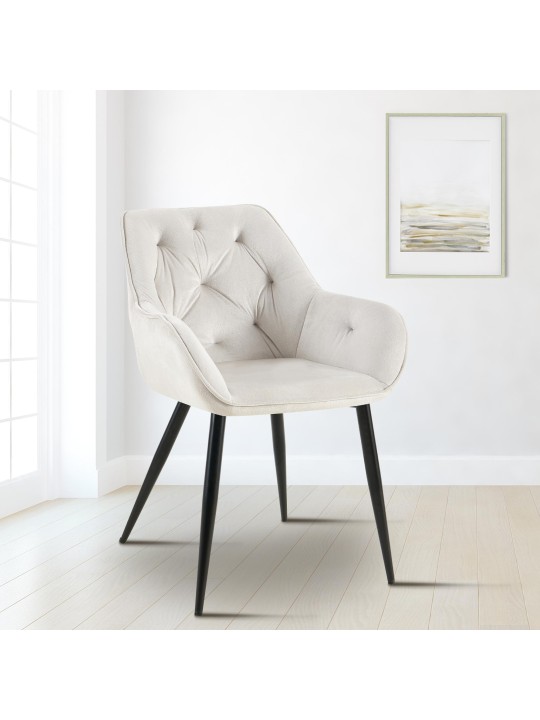 2 db étkezőszék készlet Cassis, világosszürke