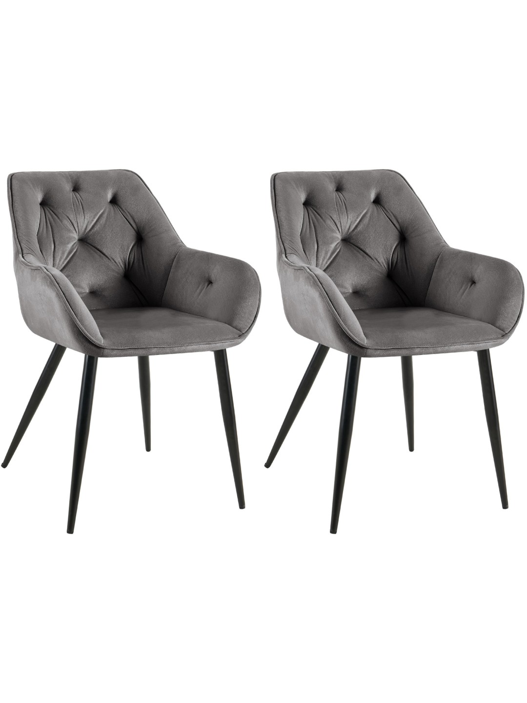 2 db étkezőszék készlet Cassis, sötétszürke