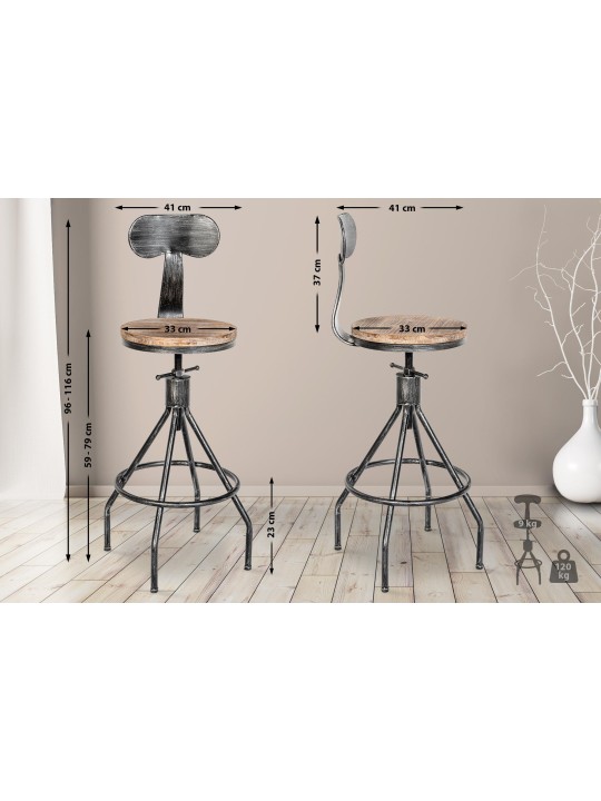 Bárszék Hanam, antik ezüst