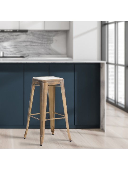 Joshua 2 db bárszék készlet, arany