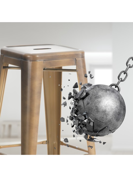 Joshua 2 db bárszék készlet, arany