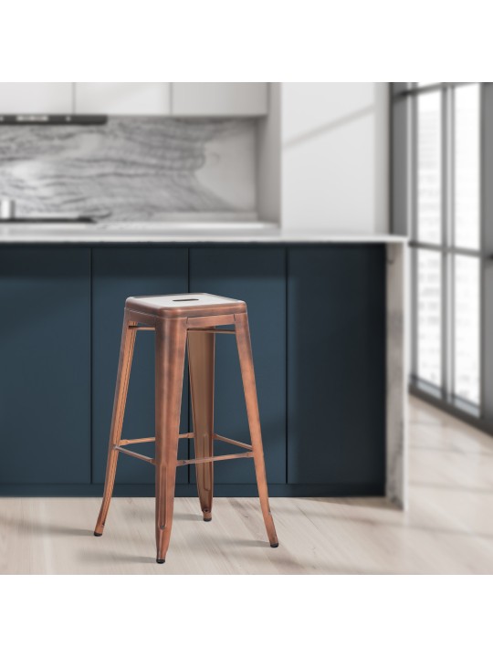Joshua 2 db bárszék készlet, réz Joshua 2 db bárszék készlet, réz