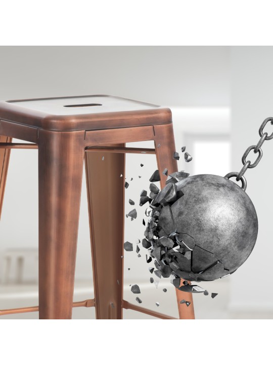 Joshua 2 db bárszék készlet, réz Joshua 2 db bárszék készlet, réz