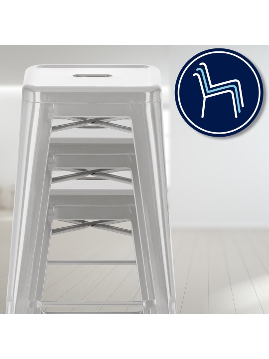 Joshua 2 db bárszék készlet, ezüst