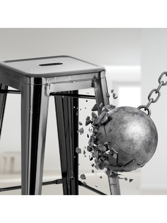 Joshua 2 db bárszék készlet, fekete