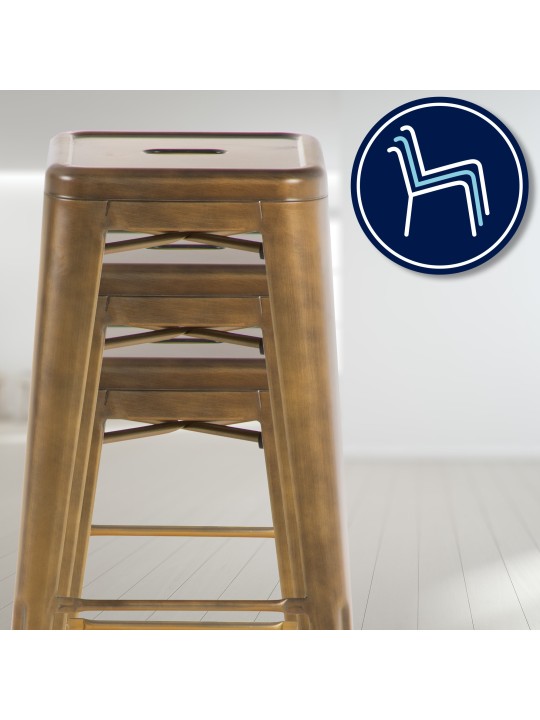 4 db Joshua bárszék készlet, arany