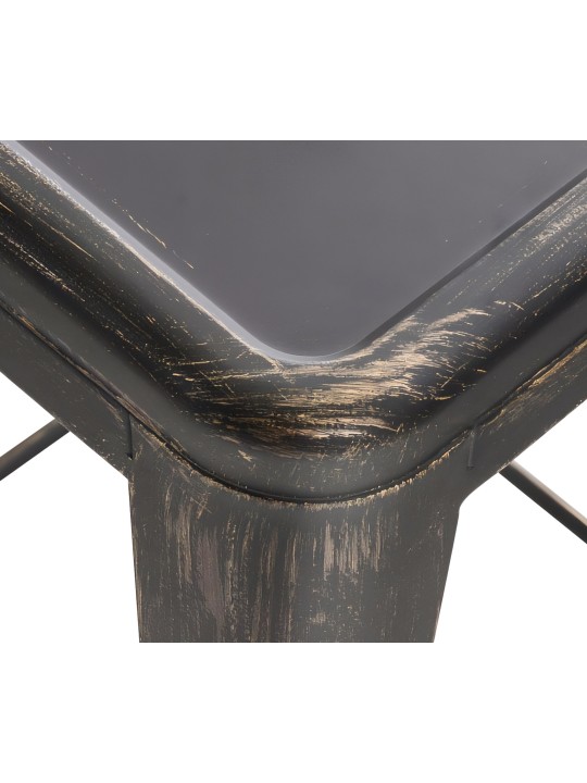 4 db antik Joshua bárszék készlet, fekete-arany