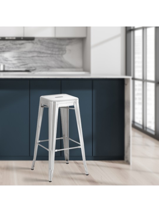 4 db Joshua bárszék készlet, ezüst