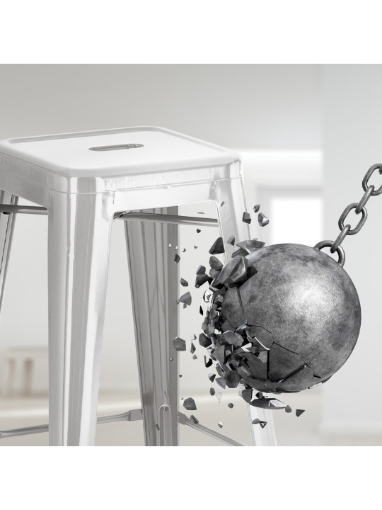 4 db Joshua bárszék készlet, ezüst