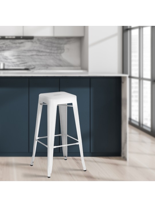 4 db Joshua bárszék készlet, fehér 4 db Joshua bárszék készlet, fehér