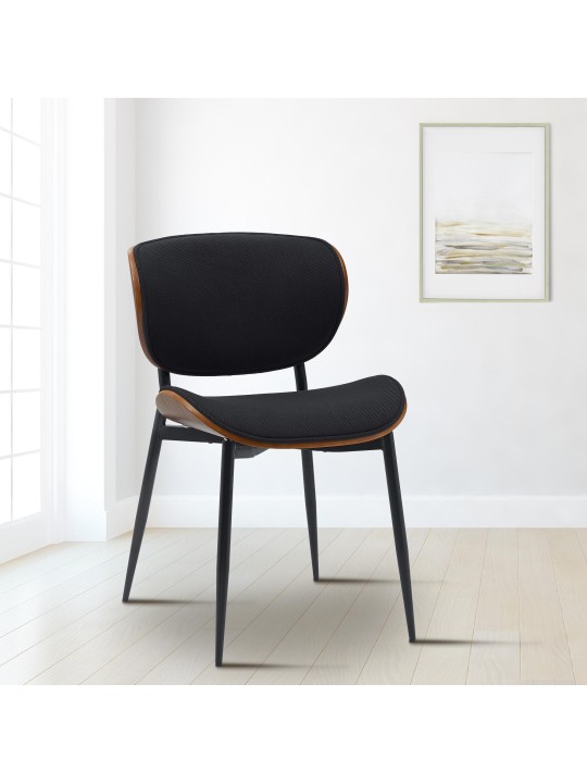 Látogatószék Enid szövet, dió/fekete