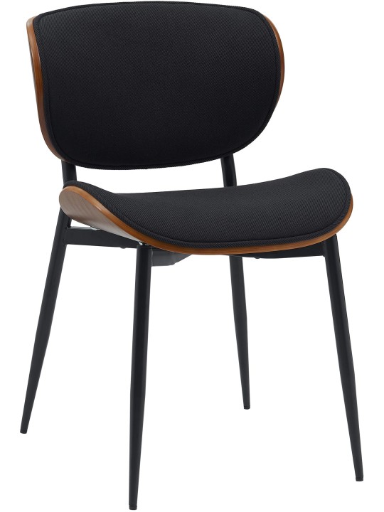 Látogatószék Enid szövet, dió/fekete