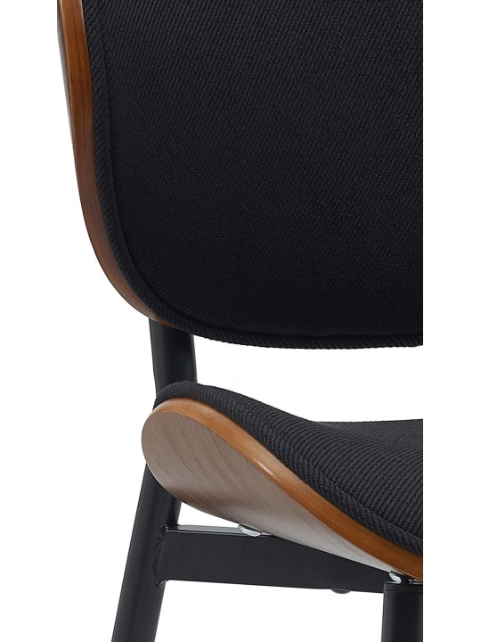 Látogatószék Enid szövet, dió/fekete