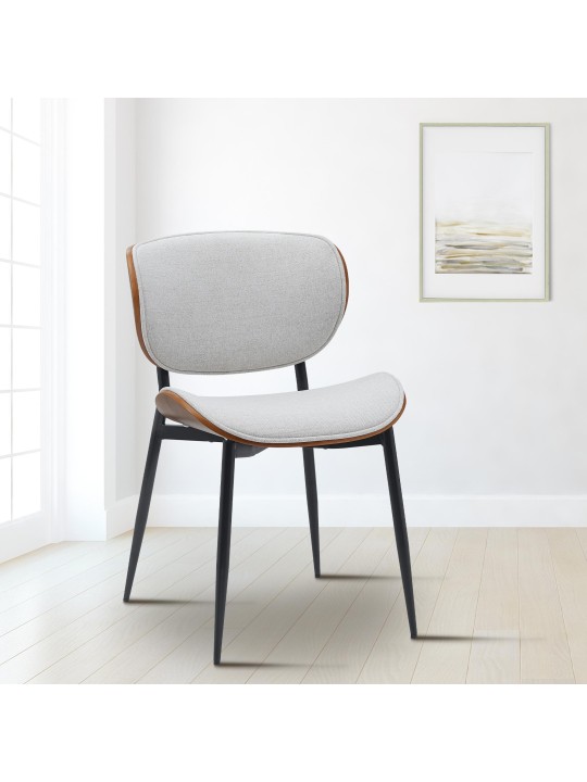 Látogatószék Enid szövet, dió/krém