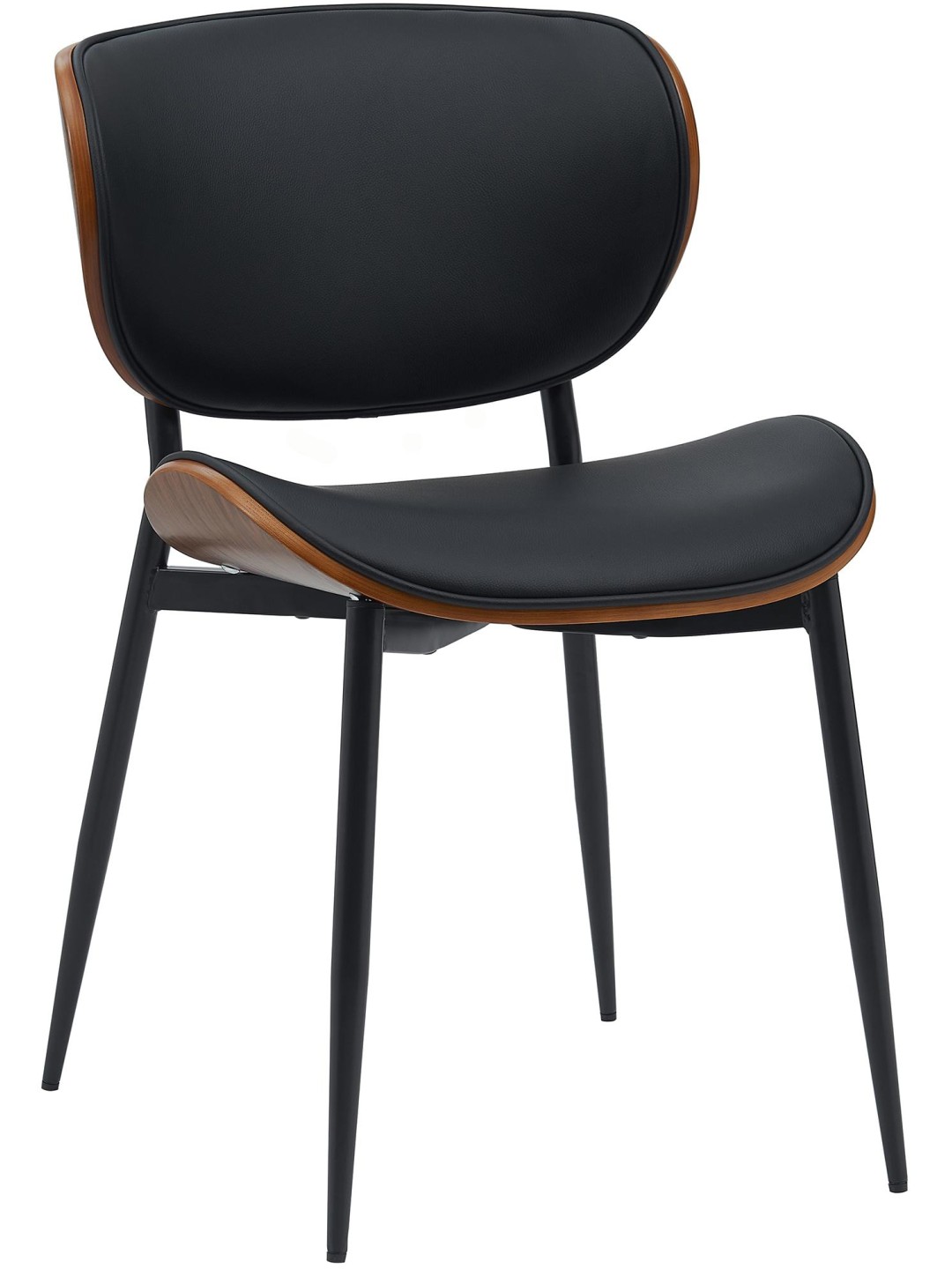 Látogatószék Enid műbőr, dió/fekete