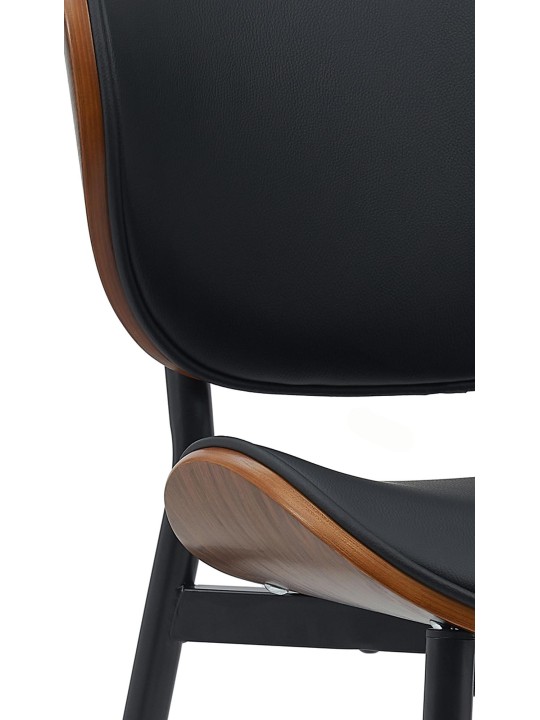 Látogatószék Enid műbőr, dió/fekete