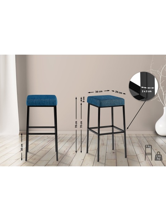 Bárszék Montreal B80 szövet, kék