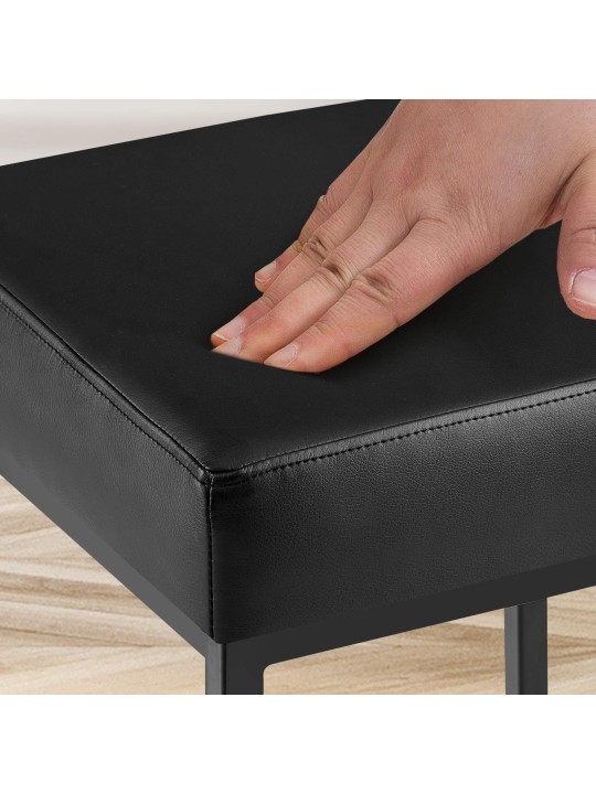 2 db bárszék készlet Montreal 85 műbőr, fekete