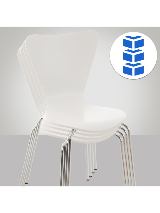 2 db Calisto látogatói szék készlet, fehér