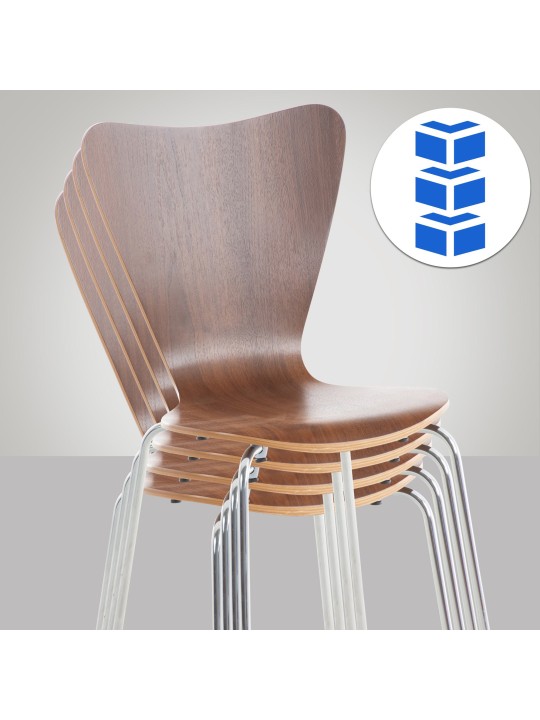 2 db Calisto látogatói szék készlet, dió