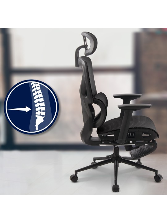 Reston irodai szék, fekete/fekete