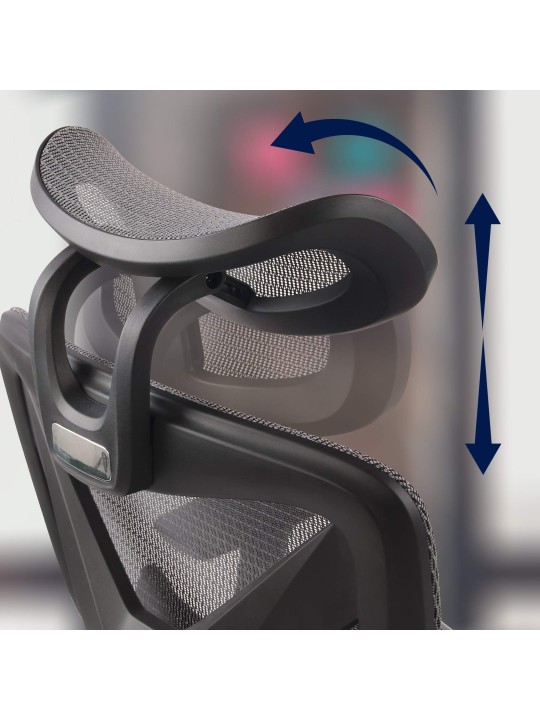 Reston irodai szék, fekete/szürke