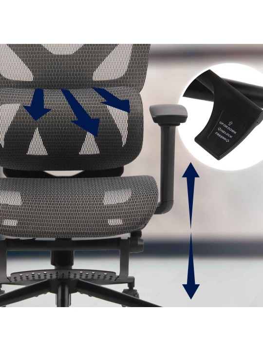 Reston irodai szék, fekete/szürke