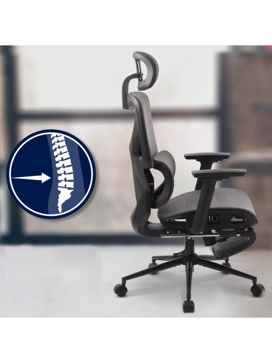 Reston irodai szék, fekete/szürke