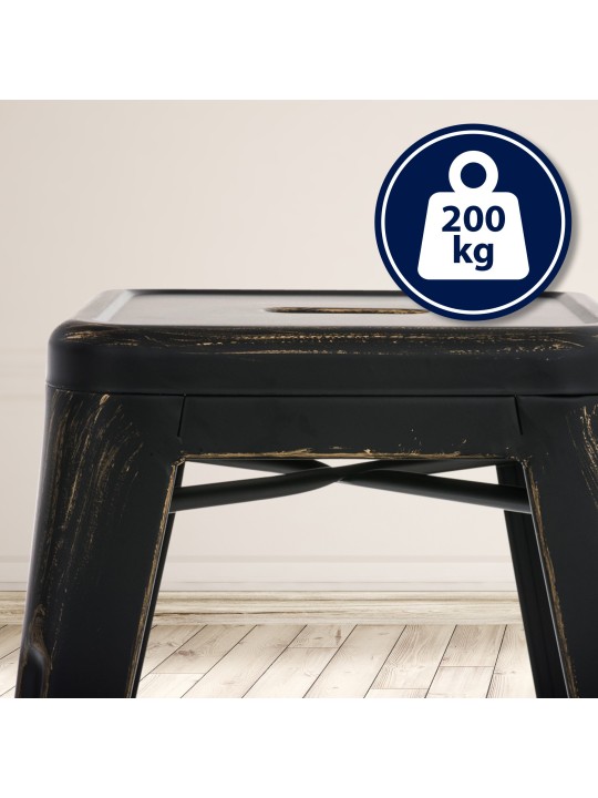 Antik Armin szék, fekete-arany