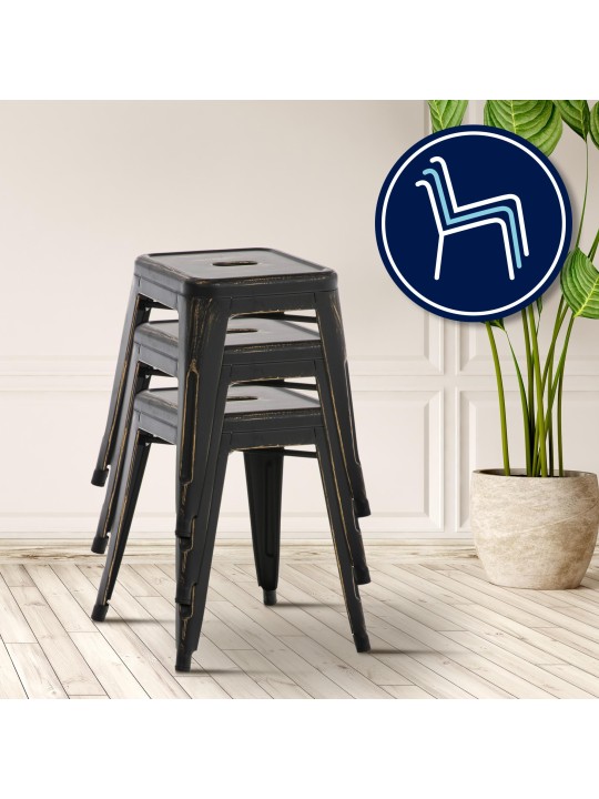 Antik Armin szék, fekete-arany