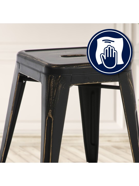 Antik Armin szék, fekete-arany