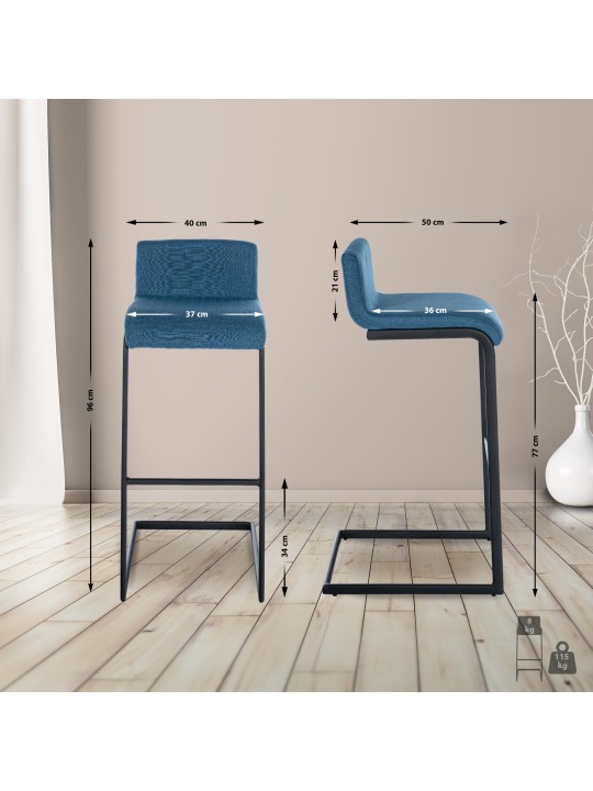 Bárszék Newport szövet B, kék