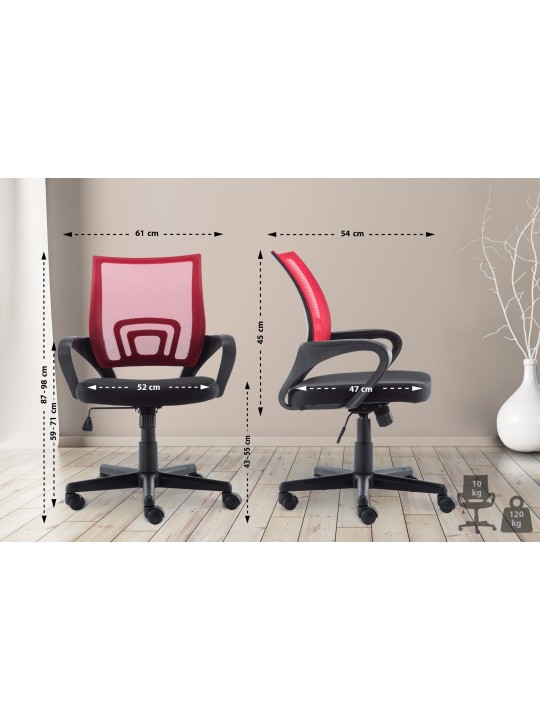 Genius irodai szék, piros