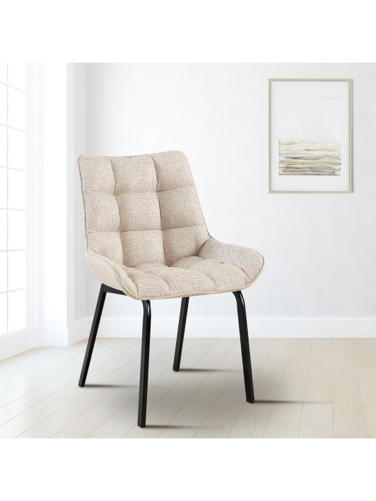 Szék Saranda szövet, elefántcsont Szék Saranda szövet, elefántcsont