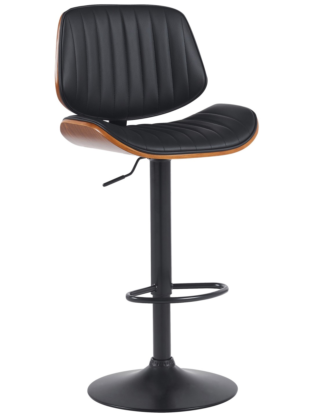 Bárszék Clawson műbőr, dió/fekete