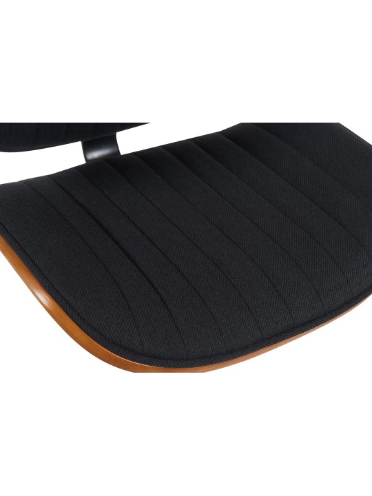 Bárszék Clawson szövet, dió/fekete