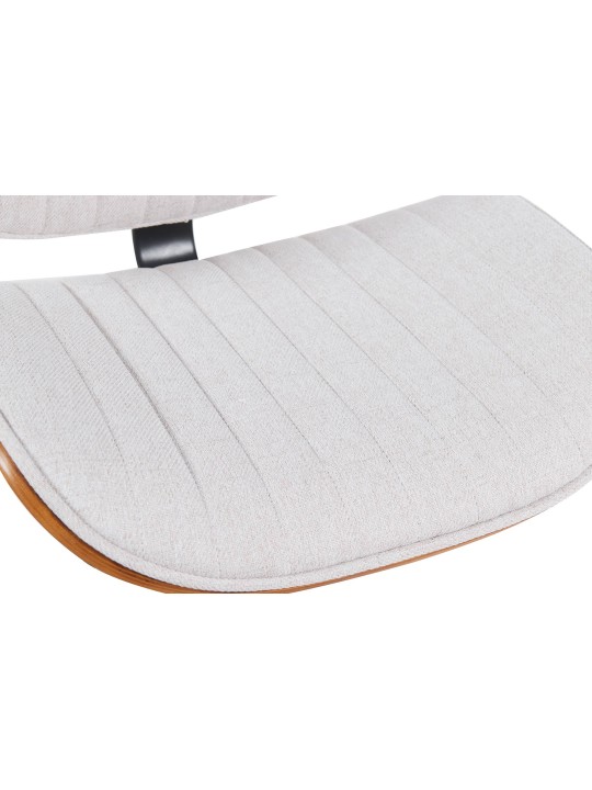 Bárszék Clawson szövet, dió/krém