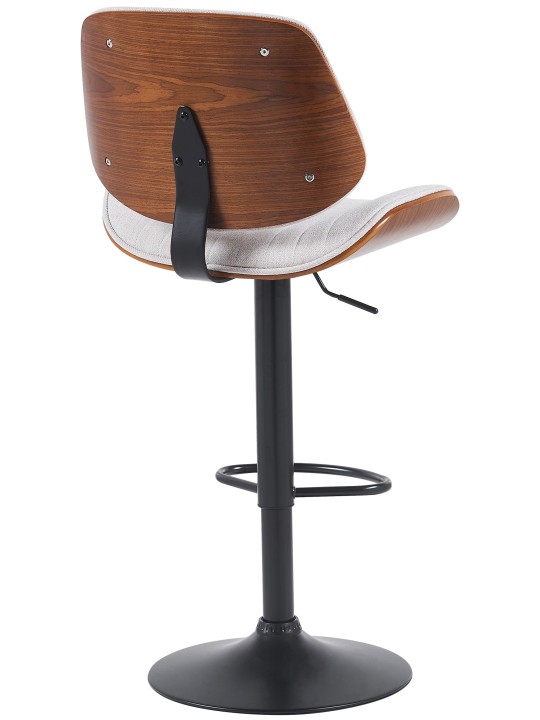 Bárszék Clawson szövet, dió/krém