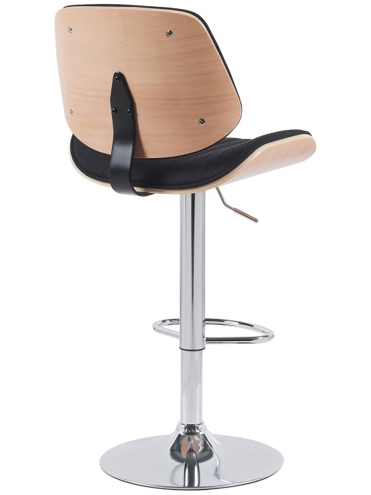 Bárszék Clawson szövet króm, natúr/fekete