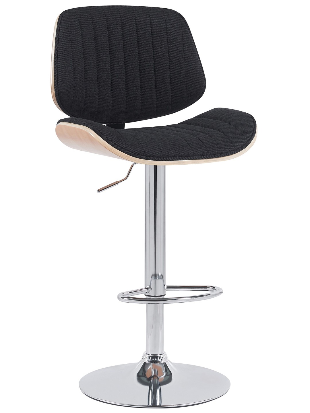 Bárszék Clawson szövet króm, natúr/fekete