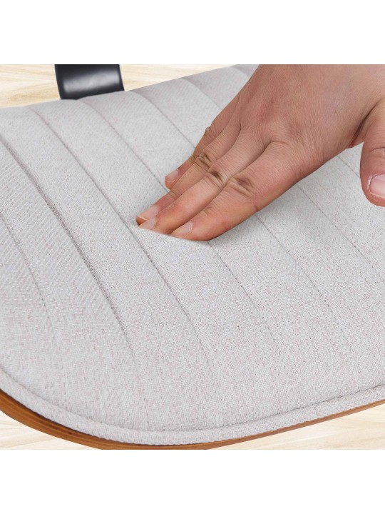 Bárszék Clawson szövet króm, dió/krém