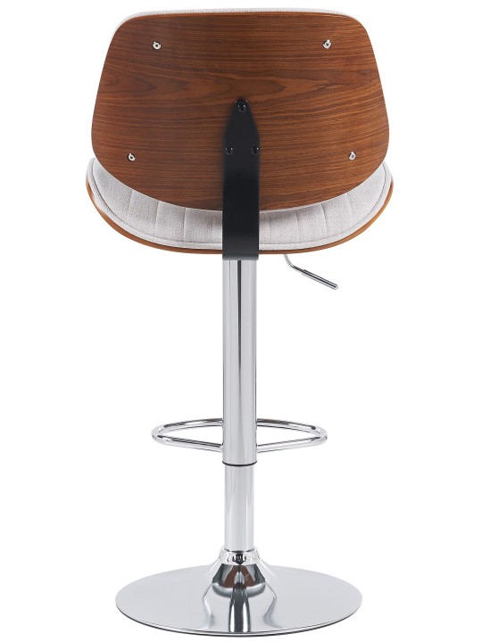 Bárszék Clawson szövet króm, dió/krém