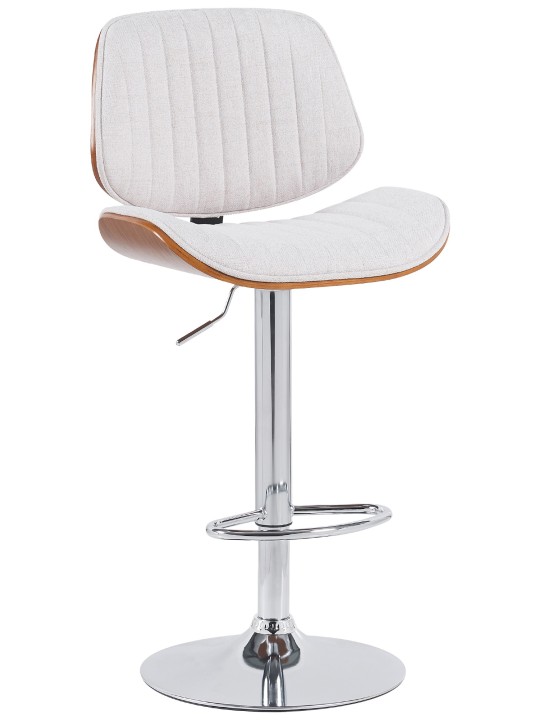 Bárszék Clawson szövet króm, dió/krém