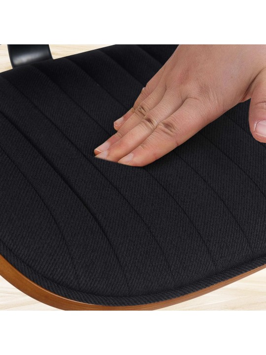 Bárszék Clawson szövet króm, dió/fekete