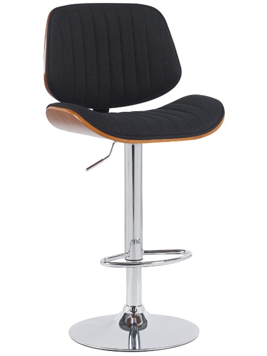 Bárszék Clawson szövet króm, dió/fekete