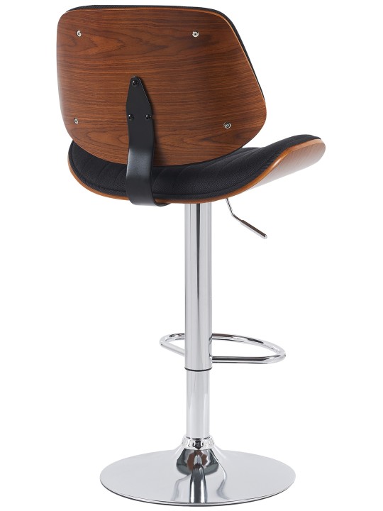 Bárszék Clawson szövet króm, dió/fekete