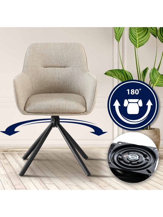 Szék Tipton szövet, taupe