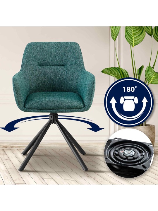 Szék Tipton szövet, sötétzöld