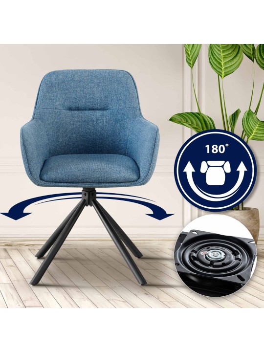 Szék Tipton szövet, kék Szék Tipton szövet, kék