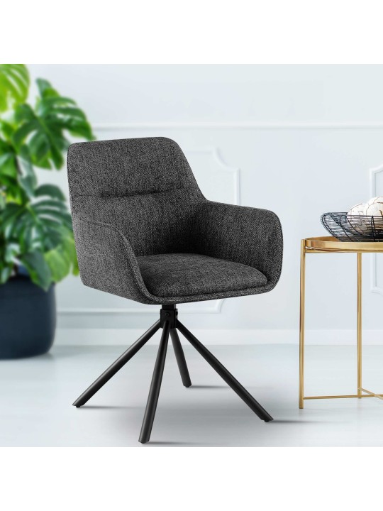 Szék Tipton szövet, sötétszürke